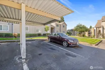 Carport Space #88 is yours - just outside the door.