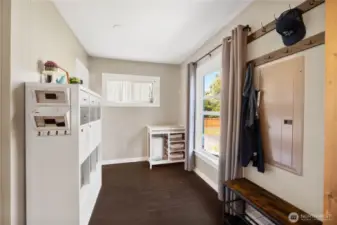 Coat rack does not convey, new electric panel