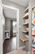 linen storage with pull out shelves