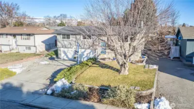 light aerial view of home