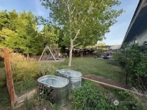 backyard view from garden facing south towards Columbia River