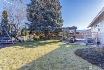 great backyard for rest, play or entertaining