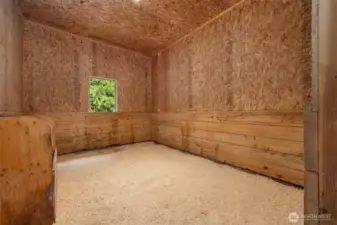 2 oversized 12X16 stalls with double wall divider