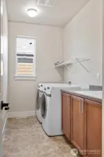 Upper level laundry room
