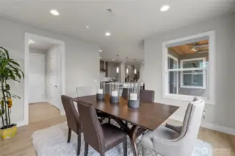 Spacious entry with elegant flooring and natural light.