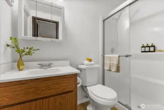 Bathroom for primary bedroom, 3/4 bath.