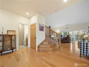 Front Entry leads to Office & 3/4 bathroom.