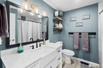 updated full hall bath