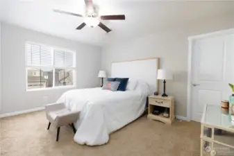 Beautiful primary bedroom with bath