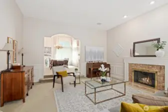 Living Room Features Gas Fireplace