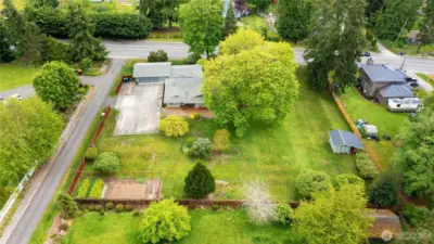Gated Garden area - Rows of Raspberries