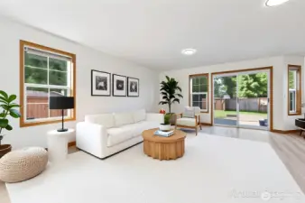 Digitally Staged Living room