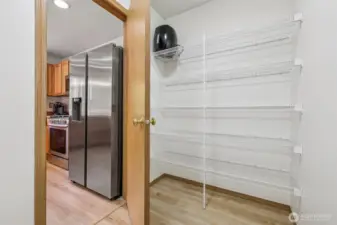 Extra Pantry space off the kitchen.