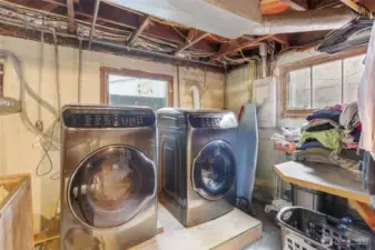 Utility space in basement