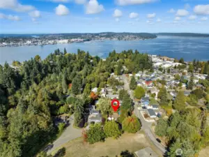 Close to Bay Street and across the street from Veterans Memorial Park - great for dogs!