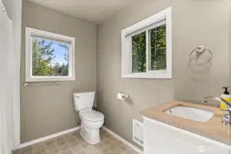Full bath with tub and shower