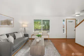 Main living room opens to a great room.