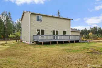 View from the back of the home to the pasture area.
