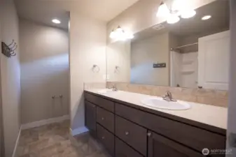 Primary Bath with large double vanity