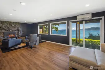 Great room on the lower level