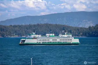 Sea Ranch Road is near the Lopez ferry landing.  Ferry views are a daily occurance
