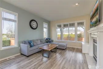 Living room features fantastic natural light with several large windows