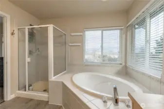 Large soaking tub
