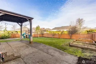 Large patio with gazebo