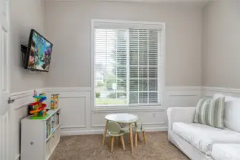 Main floor office/playroom just off the entry