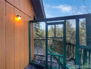 sectioned off deck built after original.