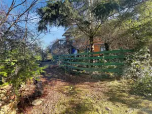 around the side potential circular driveway.