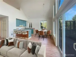 Livingroom virtually staged.