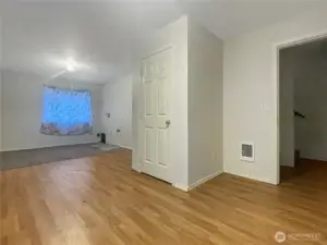 Basement recreation room. From bottom of the stairs.