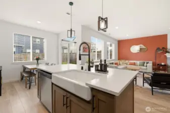 Kitchen. Island. Farm sink.