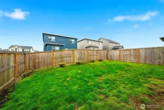 Backyard. Fenced.