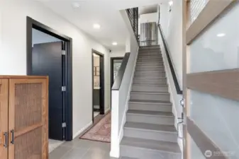 Two bedrooms and full bath on entry level