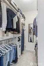 Spacious walk in closet