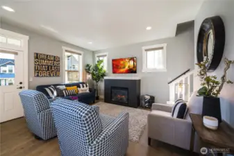 View 2 of Living Room with gas fireplace.