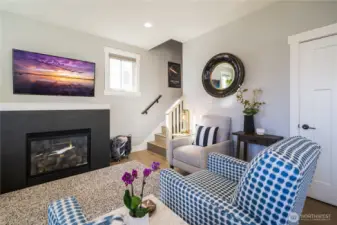 View 3 of Living Room with gas fireplace.