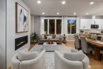 Inviting gas fireplace that adds warmth and ambiance to the living space.