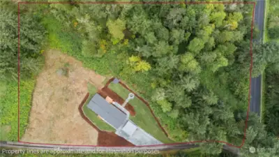 Amazing Property! This is 4.64 Acres bordered on two sides by 102nd and 352nd St E. Cleared area that is currently brown is mostly the Septic Drainfield Area. Seller has not investigated the entire treed area, but what fun that will be for the new owners!