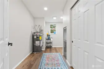 Laundry & Storage Room. Full Size Closet is great as a Pantry! New Water Heater! New Electrical Panel! Electric Forced Air Furnace.