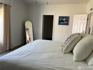 Main Bedroom, large with big closet and views to the back yard and basalt MT.