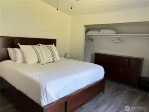 King size bed  and large closet