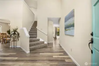 Entry with Impressive Vaulted Ceilings