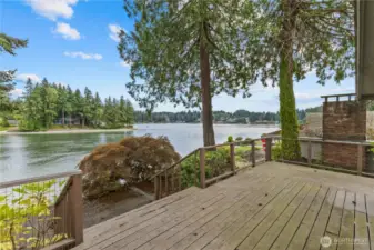 Back deck with view