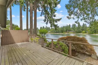 Back deck with view