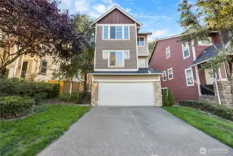 This three story home is spacious and has a rear patio.  There is an AC heat pump unit and gas forced air heat system with an isolated wall heater in the ground floor rec room/4th bedroom.