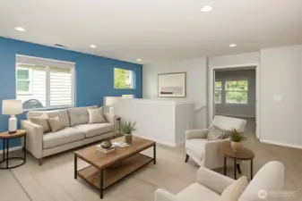 Large Loft virtually staged!