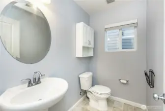 Main level half-bath.